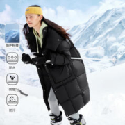 Semir 森马 长款羽绒服女连帽宽松厚女士羽绒服外套秋冬款女
