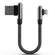罗马仕 苹果弯头数据线锌合金吃鸡线手机充电器线适用iPhoneXS MAX/X/8/7/6s plus/ipad