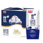 Bright 光明 优加纯牛奶200ml*12盒钻石装3.6g乳蛋白营养早餐奶 礼盒装