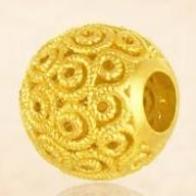 再降价：CHOW TAI SENG 周大生 黄金花丝转运珠 1.44g（工费50元/g）