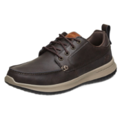 Skechers斯凯奇时尚休闲皮鞋男轻质舒适低帮商务鞋 65869 CHOC巧克力色 41