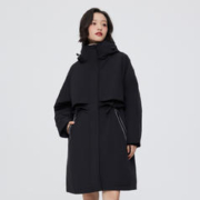 BOSIDENG 波司登 2022新款女式工装派克中长连帽时尚保暖甜酷羽绒服