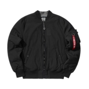 Alpha Industries男装秋冬魔术贴军风标签拉链休闲羽绒服M48510G