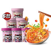 食族人（shizuren） 酸辣粉椒香小面方便速食整箱 重庆风味正宗红薯粉条粉丝 休闲零食小吃夜宵 锅巴酸辣粉120g*3+袋装酸辣粉110g*3
