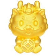 CHJ JEWELLERY 潮宏基 足金福禄龙转运珠*2件
