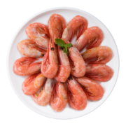 plus会员：禧美海产 加拿大熟冻北极甜虾1kg/盒 MSC认证 90-120只*3件