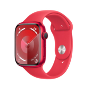 Apple Watch Series 9 智能手表GPS款45毫米红色铝金属表壳 红色运动型表带S/M 健康手表S9 MRXJ3CH/A