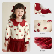 杰里贝比 秋冬季儿童裙子女童网纱裙公主裙拜年服
