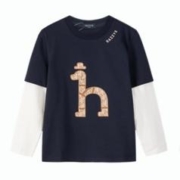 HAZZYS 哈吉斯 男童假两件长袖卫衣
