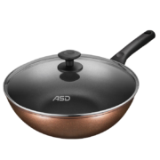 爱仕达（ASD）炒锅少烟易洁不粘锅32cm平底炒菜锅电磁炉燃气通用不沾锅EC8332E