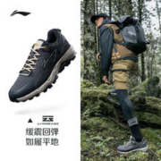 LI-NING 李宁 高达 | 跑步鞋男2023新款专业减震户外鞋黑色防滑越野运动鞋