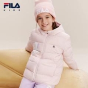 FILA 斐乐 KIDS斐乐童装儿童羽绒服2023秋冬新款男童女童保暖连帽外套