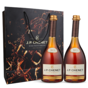 香奈（J.P. CHENET）XO白兰地VSOP 法国进口洋酒歪脖子酒 40° 700ml*2 礼盒装