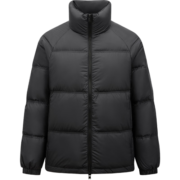 森马（Semir）[张新成同款][90绒子]三防羽绒服男2023冬季新款情侣纯色外套上衣 黑色(灰鸭绒)90001 175/92A/L