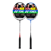 YONEX 尤尼克斯羽毛球拍yy超轻全碳素锐速林丹李宗伟男女防守进攻拍 绿橙对拍+两颗塑料球 NR6000I