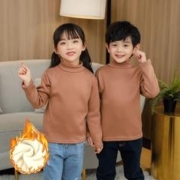 全规格，一个价 儿童加绒半高领打底衫