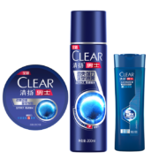 PLUS会员：清扬（CLEAR）男士定型喷雾200ml+塑型发蜡70g+100g洗发水 C罗
