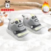 BoBDoG 巴布豆 宝宝加绒学步鞋