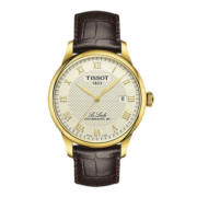 天梭(TISSOT)瑞士手表 力洛克系列皮带机械男士腕表送男友T006.407.36.263.00