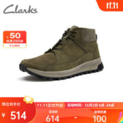 Clarks 其乐 男士短筒工装靴 261642277 深橄榄绿色 42