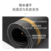 布迪思 浴室地垫软硅藻泥吸水垫卫浴卫生间厕所门口脚垫防滑垫家用毯子   长方形星空蓝 40*60CM