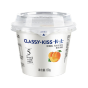 卡士 CLASSY.KISS 黄桃果粒鲜酪乳 100g*6杯 低温酸奶风味发酵乳