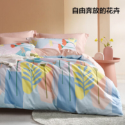 LOVO罗莱生活旗下品牌  床上用品三/四件套全棉纯棉被套床单双人床单 释放青春 1.8米床(适配220x240被芯)