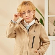 HAZZYS 哈吉斯 儿童三防连帽风衣
