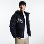 限移动端、京东百亿补贴：杰克琼斯 杰克·琼斯（JACK&JONES）冬季新款男士潮流时尚个性百搭连帽羽绒服外套男222412064 E40黑色