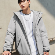 A21 男装棉服男连帽夹棉外套