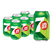 再降价:百事可乐7喜 柠檬味 碳酸饮料 330ml*6听 百事出品