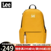Lee 双肩包男女时尚背包品牌休闲商务15.6英寸电脑包防泼水学生书包 黄色