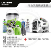 绿田（LUTIAN）家用高压洗车机感应电机清洗机洗车泵洗车水枪便携220V 雪豹PRO 精护版【清洁养护药剂+水桶毛巾工具】