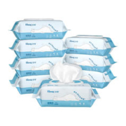 Kleenex 舒洁 湿厕纸羊驼定制家庭装80片*8包可冲入马桶卫生湿巾卷纸