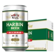 哈尔滨啤酒（HARBIN）哈尔滨 醇爽啤酒 330ml*24听 整箱装