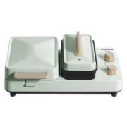 松下（Panasonic）多功能早餐机 NF-MS01 湖蓝色（煎炒温煮+分区控温+智能定时）