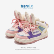 TEENMIX 天美意 女童板鞋宝宝公主鞋子二棉保暖儿童运动鞋大童