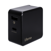 魅蓝lifeme65W快速充电器 GaN氮化镓快充头适用苹果iphone/macbook/华为66W快充/平板/笔记本 黑色