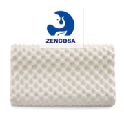 zencosa泰国原装进口高低按摩天然乳胶枕头THP17家用枕芯大尺寸 礼盒装