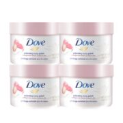 低价！Dove多芬 石榴籽乳木果冰淇淋身体磨砂膏 225ml*4瓶 凑单到手约￥93.41