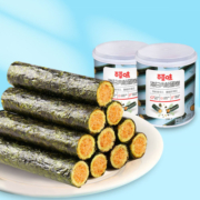 百草味海苔肉松蛋卷100g*2罐夹心网红小吃海味休闲零食即食饼干