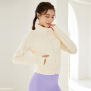 neverme 运动外套女加绒保暖短款宽松休闲健身跑步瑜伽服上衣冬季