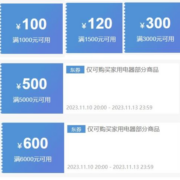 10日20点、领券备用：京东 满6000-600/5000-500/3000-300/1500-120/1000-100元 国产冰箱券