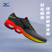 美津浓（MIZUNO）【WAVE CREATION23】男子运动鞋稳定支撑慢跑减震防滑运动跑步鞋 09/暗灰色/黑色/红色 42.5