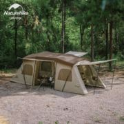 挪客（NatureHike）云舟速开隧道帐篷 户外露营防水防晒一室一厅帐篷 深咖色
