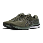 ASICS亚瑟士 男鞋跑鞋稳定支撑运动鞋跑步鞋透气 GEL-KAYANO 28【HB】 绿色/黑色 42.5