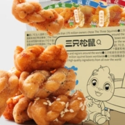 概率券、plus会员:三只松鼠 混合口味小麻花 500g