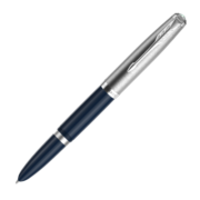 派克（PARKER） 卓尔51系列复古墨水笔 学生高端钢笔签字笔 商务送礼 51贝尔游骑蓝白夹墨水笔