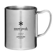 日本顶级户外品牌，Snow Peak 雪峰 FK-273 不锈钢双层真空便携水杯套装 300mL+450mL