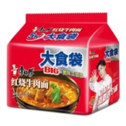 康师傅方便面 大食袋 红烧牛肉面120g*5袋 泡面袋装速食 张艺兴推荐
